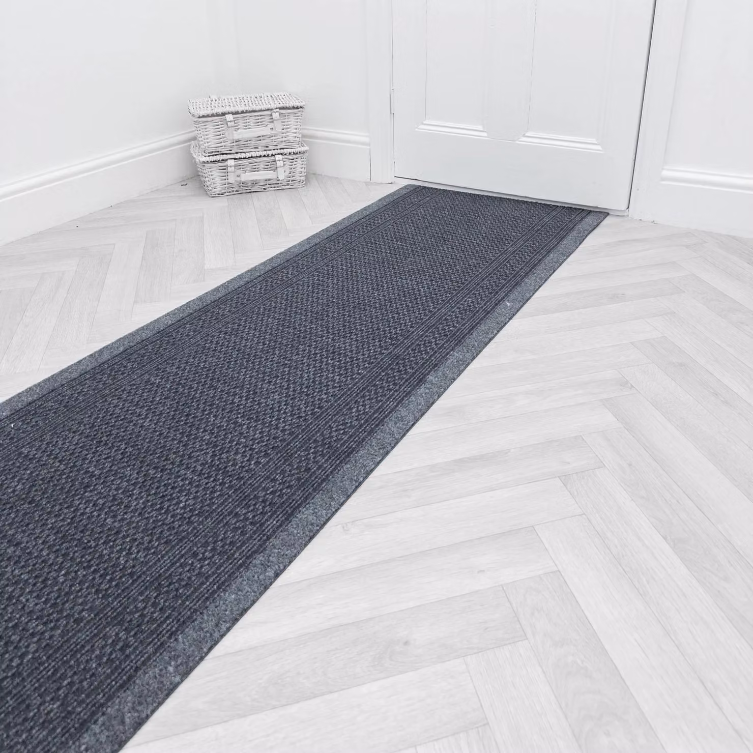 runrug Aztec Grey Long Hallway Carpet Runner, W: 80 cm, L: 270 cm – 5