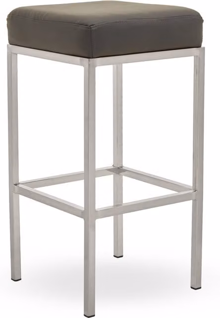Interiors by Premier Modern Grey Metal Bar Stool