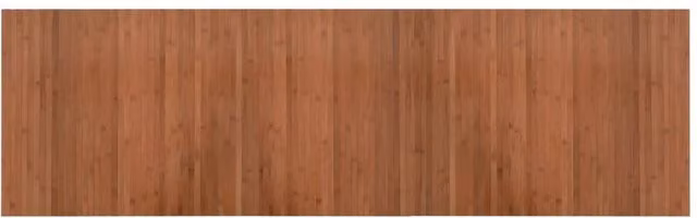 Berkfield Home Rectangular Bamboo Rug in Brown, W: 60 cm, L: 200 cm