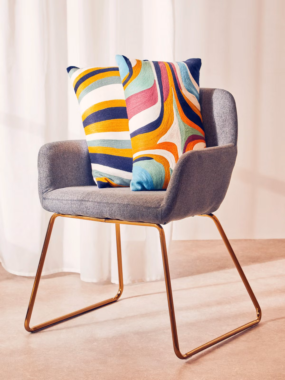 Orsina Bosie Ozella Multicolour Abstract Graphic Design Cotton Rectangular Cushion – 2