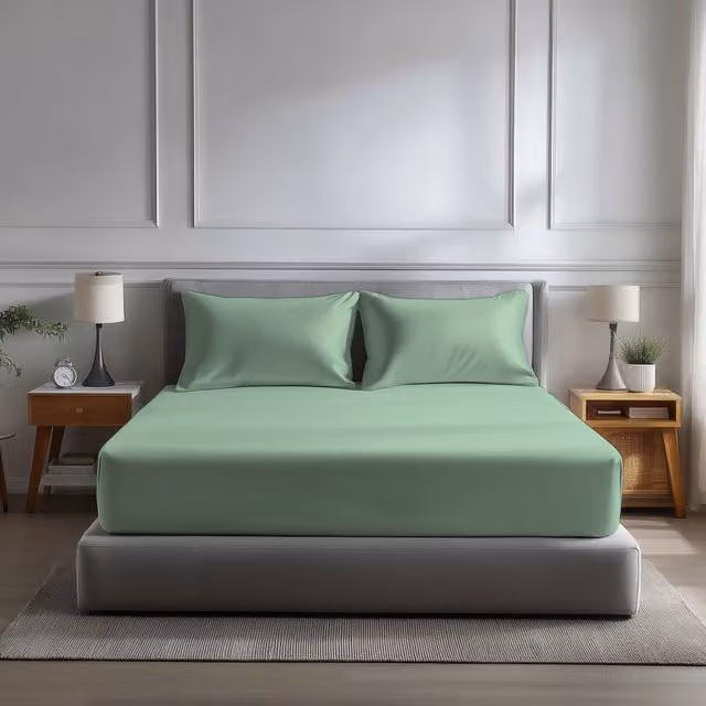 Snug City Single Microfibre Soft Touch Fitted Sheet in Blue, W/D/H: 90 x 190 x 40 cm – 1