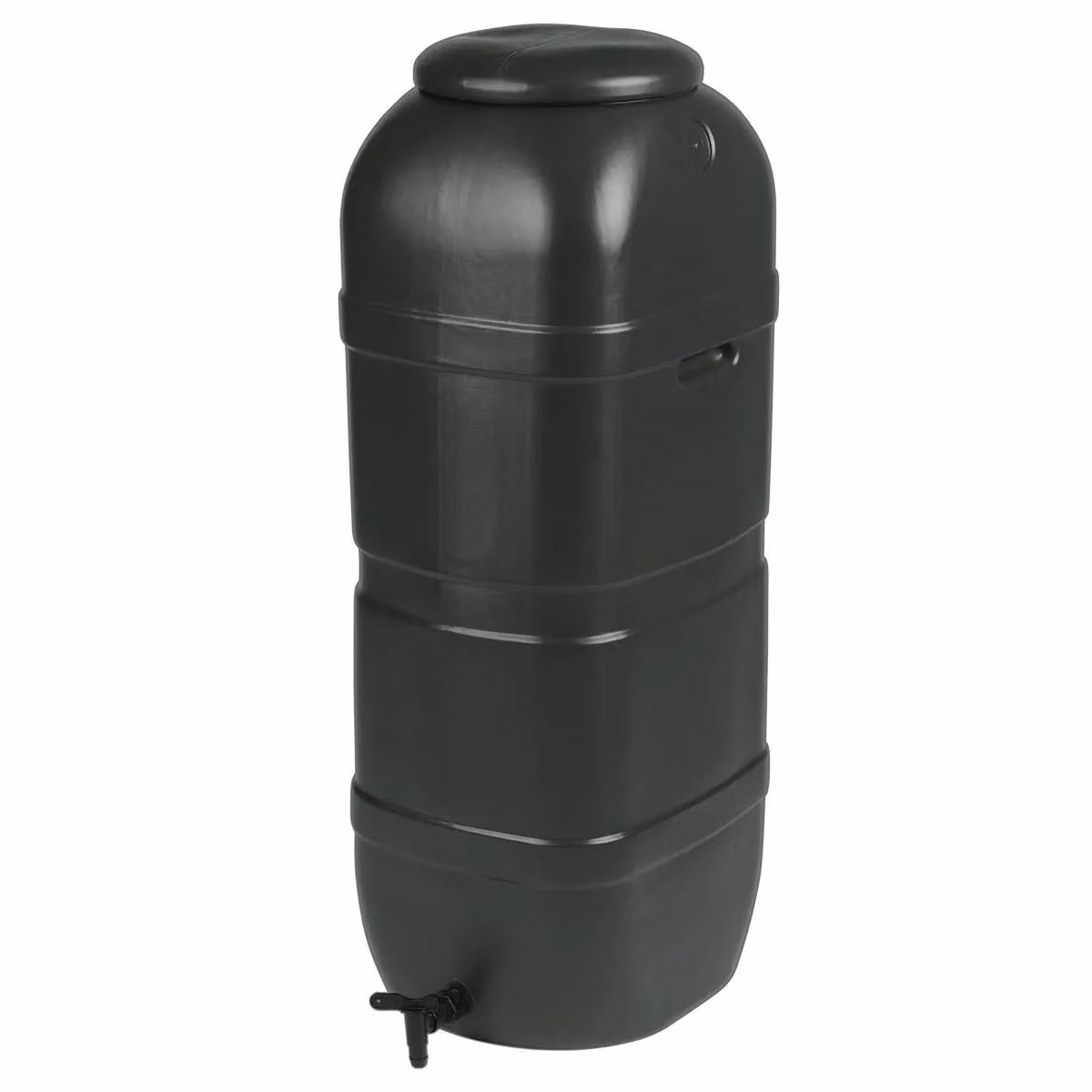 Charles Bentley 100L Black Plastic Round Garden Water Butt Set with Stand, Tap and Filler Kit – 2