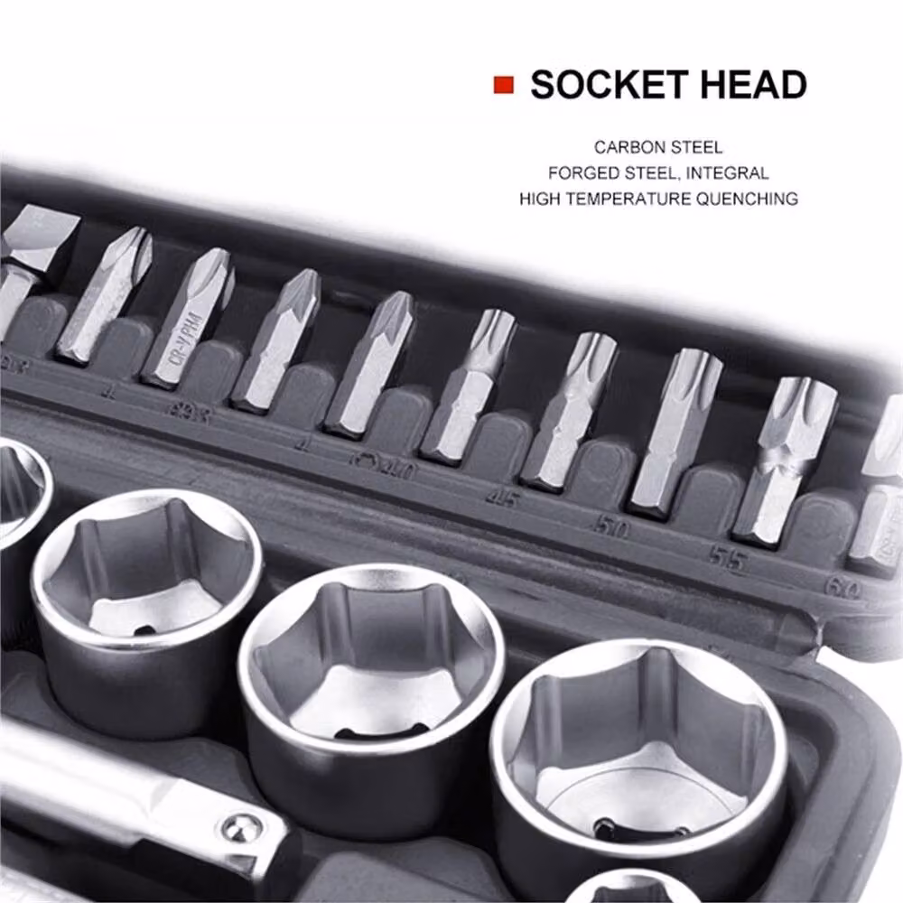NESTLUNE 94 Piece 1/2" and 1/4" Drive Socket and Screwdriver Set in Black – 4