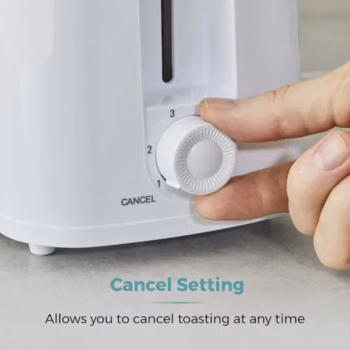 Tower 2-Slice Toaster with Cable Storage, 650W, White or Black – 2