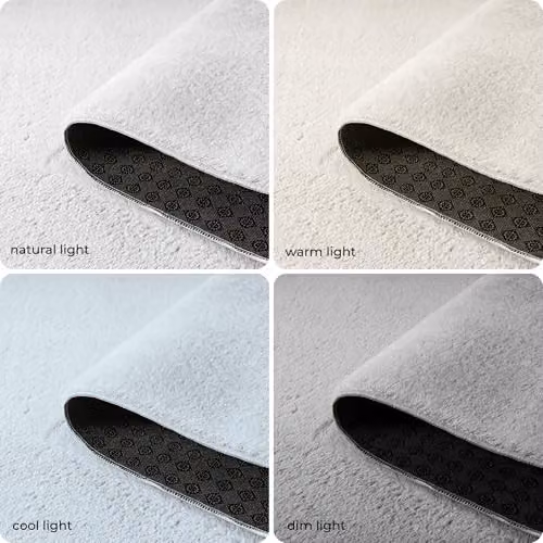 Desire Rugs Silver Plain Non-Slip Washable Modern Knitted Living Room Area Rug, W: 120 cm, L: 160 cm – 3