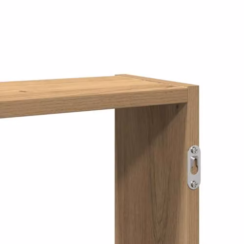 vidaXL Modern Wall Mounted Shelf in Artisan Oak Brown, W/D/H: 99 x 15 x 60 cm – 4