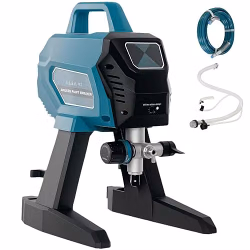 HOMCOM Airless Paint Sprayer with 200 Bar High Pressure and Adjustable Spray Pattern in Blue – 1