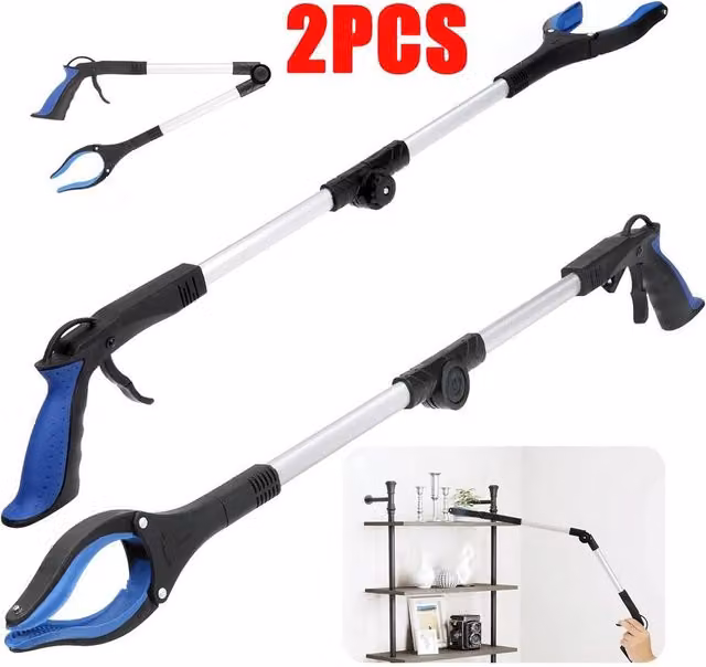 KORVIXA Long Reach Grabber Reacher Litter Picker in Black
