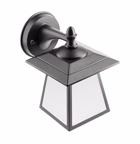 CGC Lighting Celine Black Outdoor Wall Light Vintage Aluminium Lantern with Opal Diffuser E27 IP44 – 4