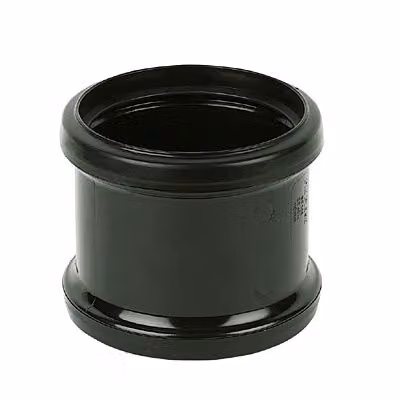 FloPlast SP105 Double Socket Coupling Black