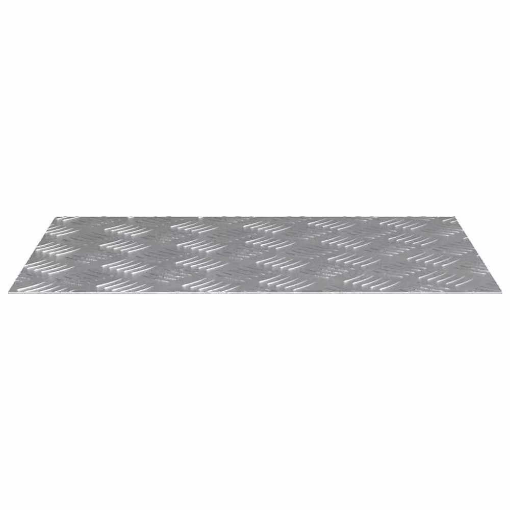 Berkfield Home Anti-Slip Aluminium Checker Plates, Silver, W: 60 cm, D: 40 cm, 2 Pack – 2