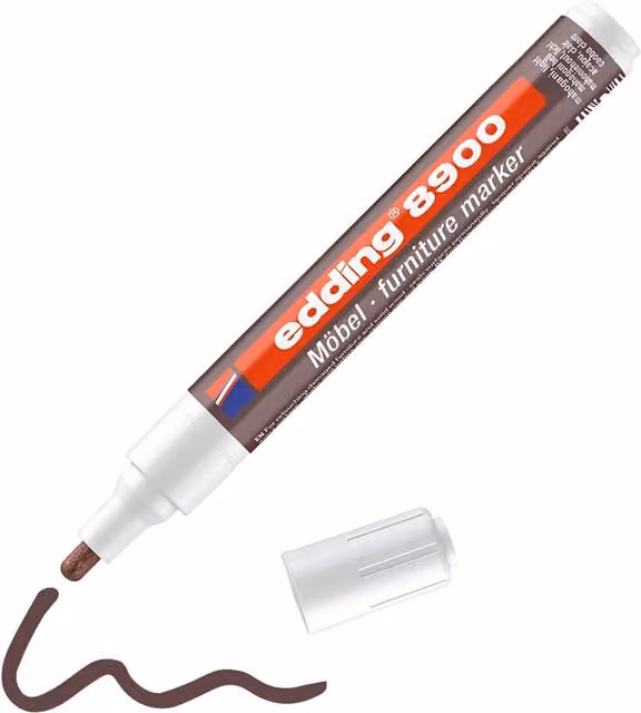 Edding 8900 Permanent Furniture Marker with Bullet Tip in Brown