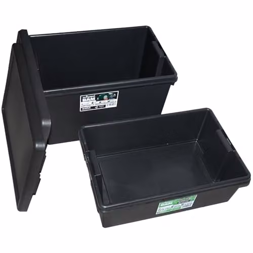 Wham Bam Recycled Plastic Storage Box with Lid, Black, 36L – 3