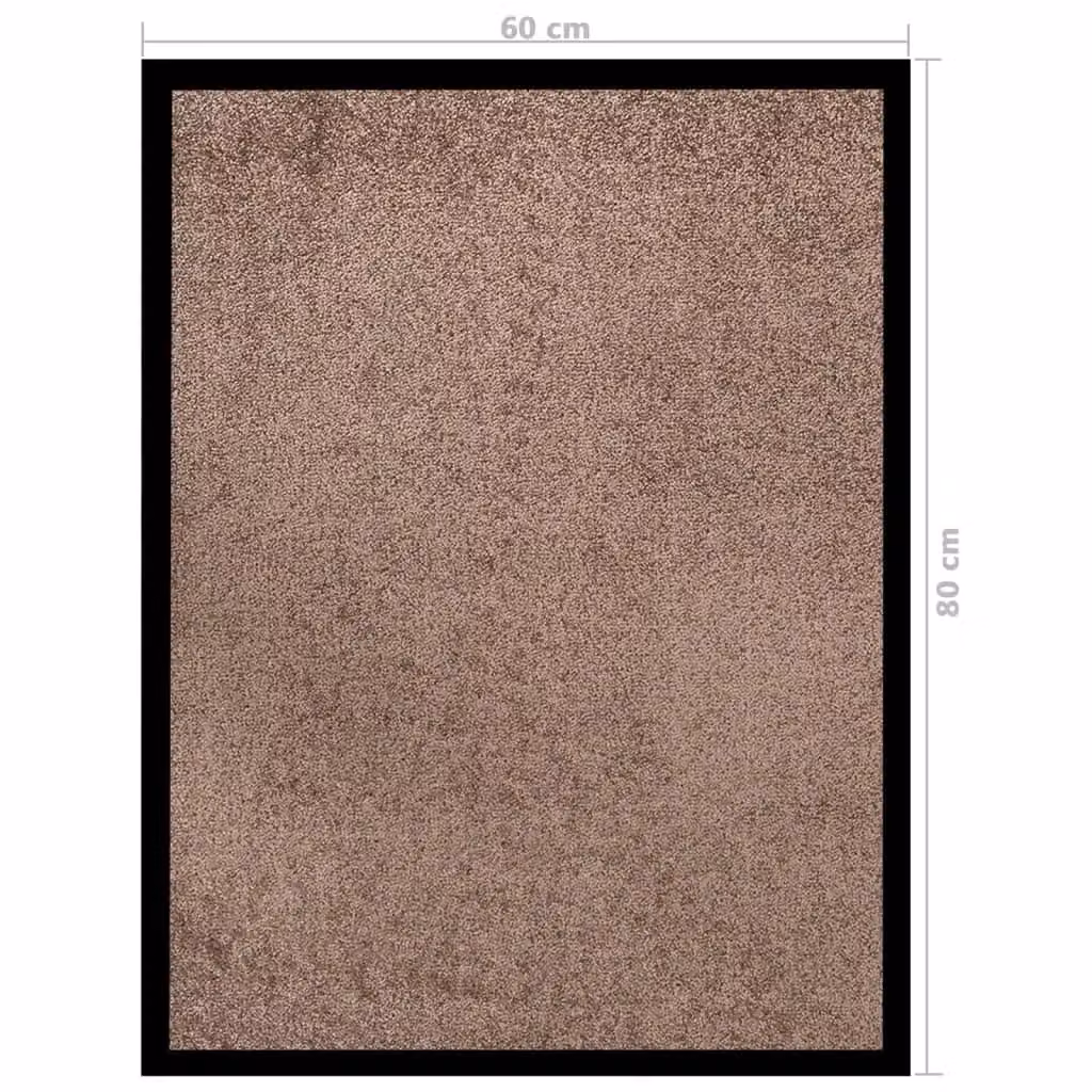 Berkfield Home Brown Non-Slip Rectangular Doormat W: 60 cm, D: 80 cm – 4