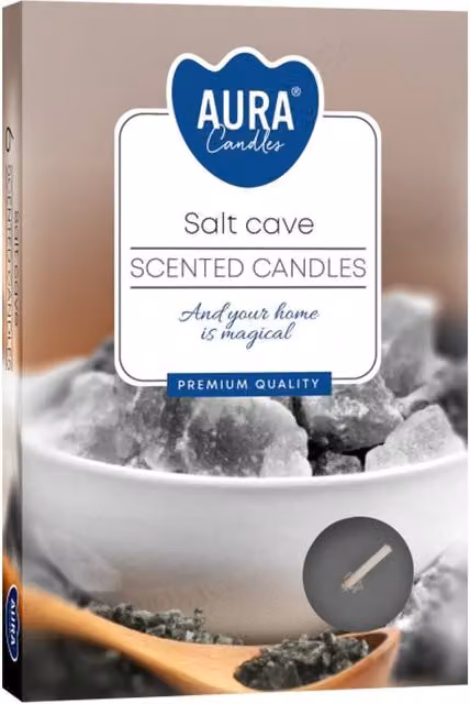 KDMD Set of 6 Scented Tealights, Salt Cave, Brown – 1