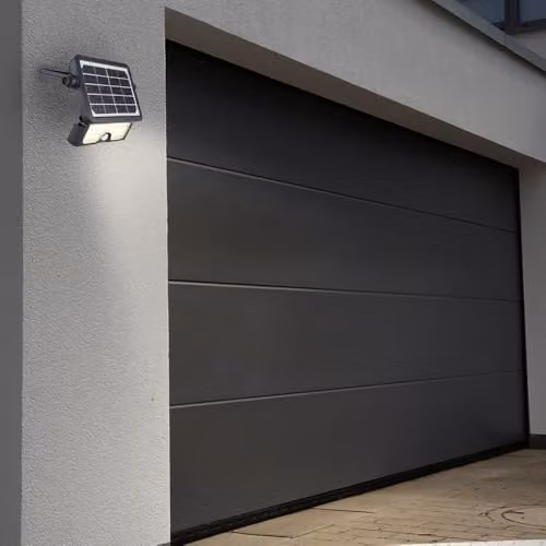 Globo Lighting Black LED Solar Motion Sensor Floodlight for Garden and Construction Use