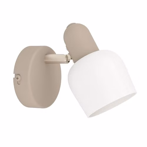 Eglo Corato Indoor Wall Light, Modern Silver and White Adjustable Spot Lamp
