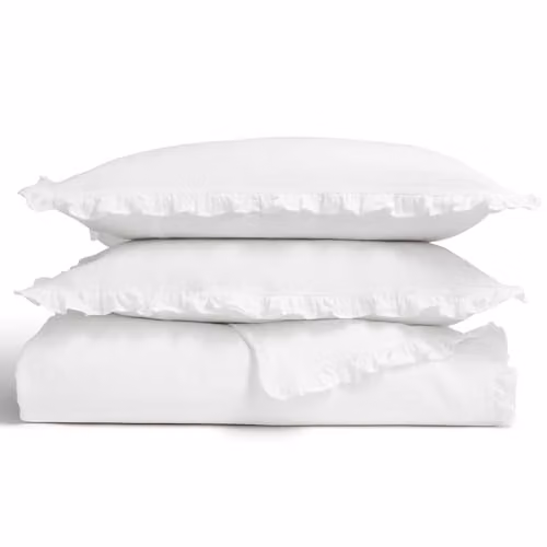 Christy Organic Cotton Duvet Cover and Pillowcase Set, White, GOTS Certified, Duvet: 200 x 200 cm, Pillowcase: 50 x 75 cm – 2