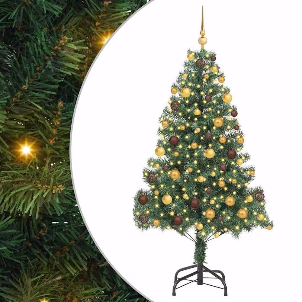 Berkfield Home Lush Christmas Tree with 300 LEDs and Stand, Green, H 180 cm x W 90 cm x D 90 cm – 3