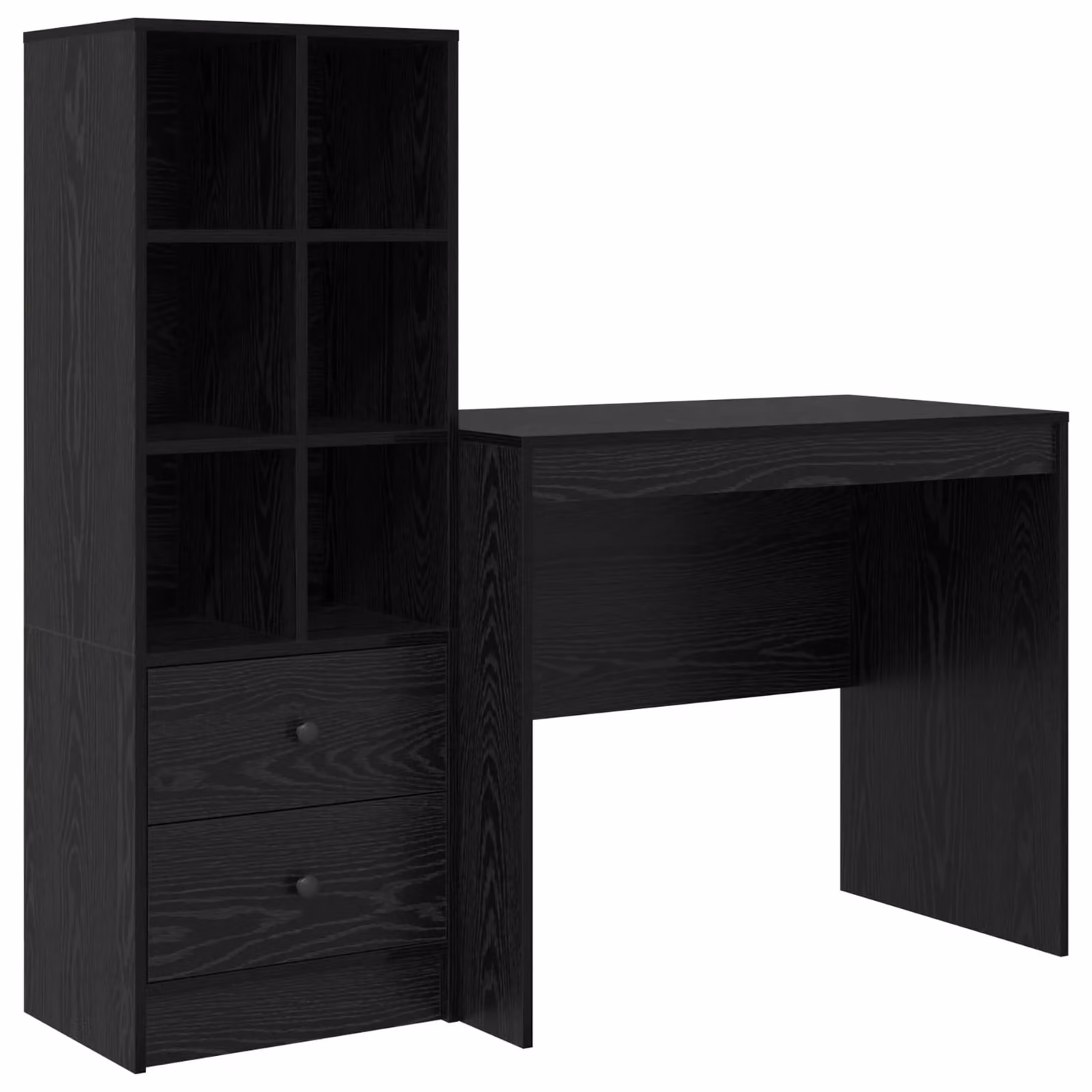 Berkfield Modern Writing Desk in Black Oak Engineered Wood – 1