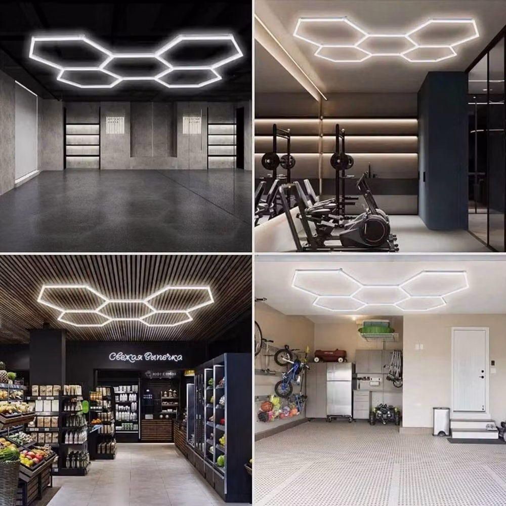 EONLION 5 Hexagon LED Garage Lighting in White – 3