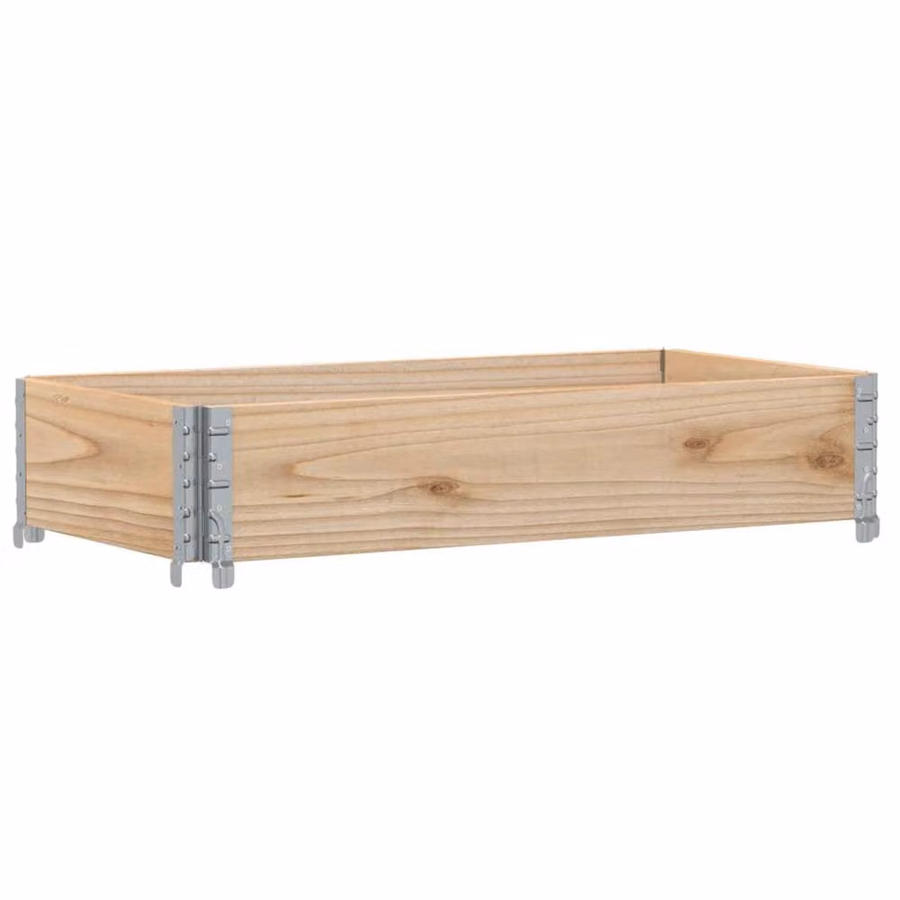 Berkfield Wooden Raised Bed Planter in Brown, W: 100 cm, D: 50 cm, H: 50 cm – 2