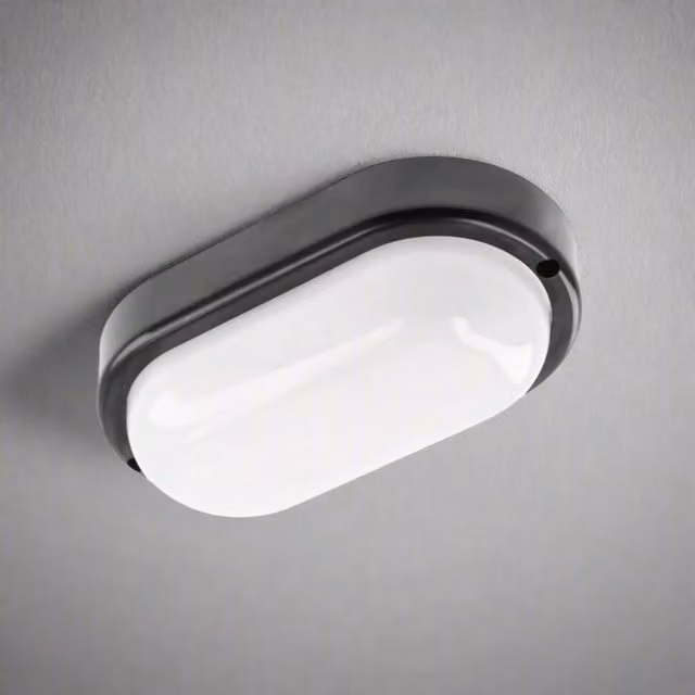 CGC KODO Black Round LED Surface Mount Ceiling and Wall Light, 8W