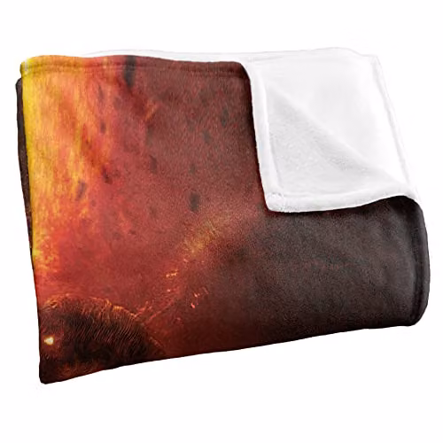 LOGOVISION Lord of the Rings Super Soft Fleece Throw Blanket, Multicolour and White, W: 152 cm, D: 127 cm – 2