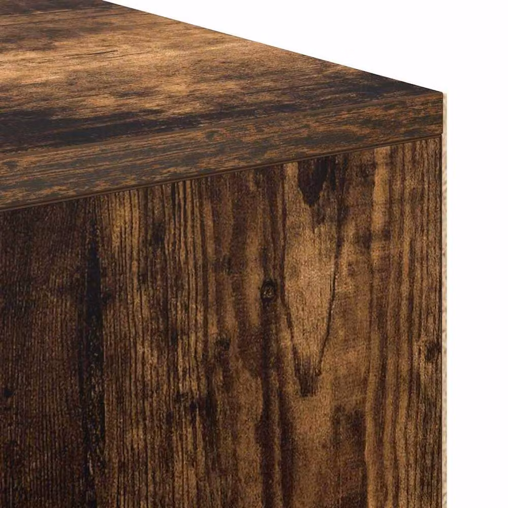 Berkfield Home Smoked Oak Writing Desk in Brown, Engineered Wood – 8