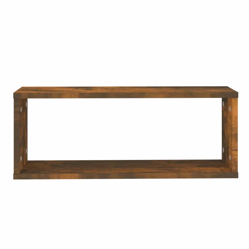 Berkfield Home Wall Mounted Cube Shelves, 6 Piece Set in Smoked Oak Brown, W: 60 cm, D: 23 cm, H: 15 cm – 4