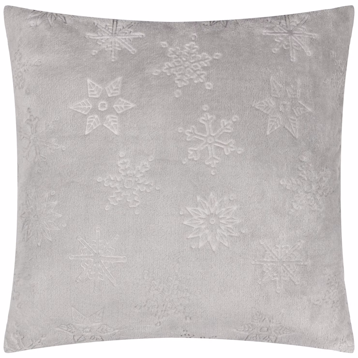Furn Grey Faux Fur Snowflake Decorative Square Cushion, W/D/H: 50 x 50 x 50 cm – 2