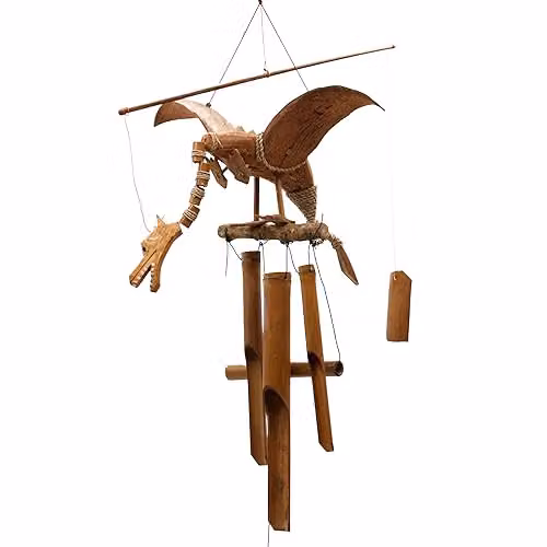 KDMD Brown Coconut Dragon Hanging Wind Chimes