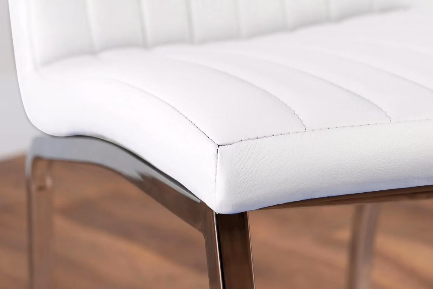 FurnitureboxUK Atlanta Modern Rectangular High Gloss White Dining Table and 6 Isco Chairs Set in Off-White – 3
