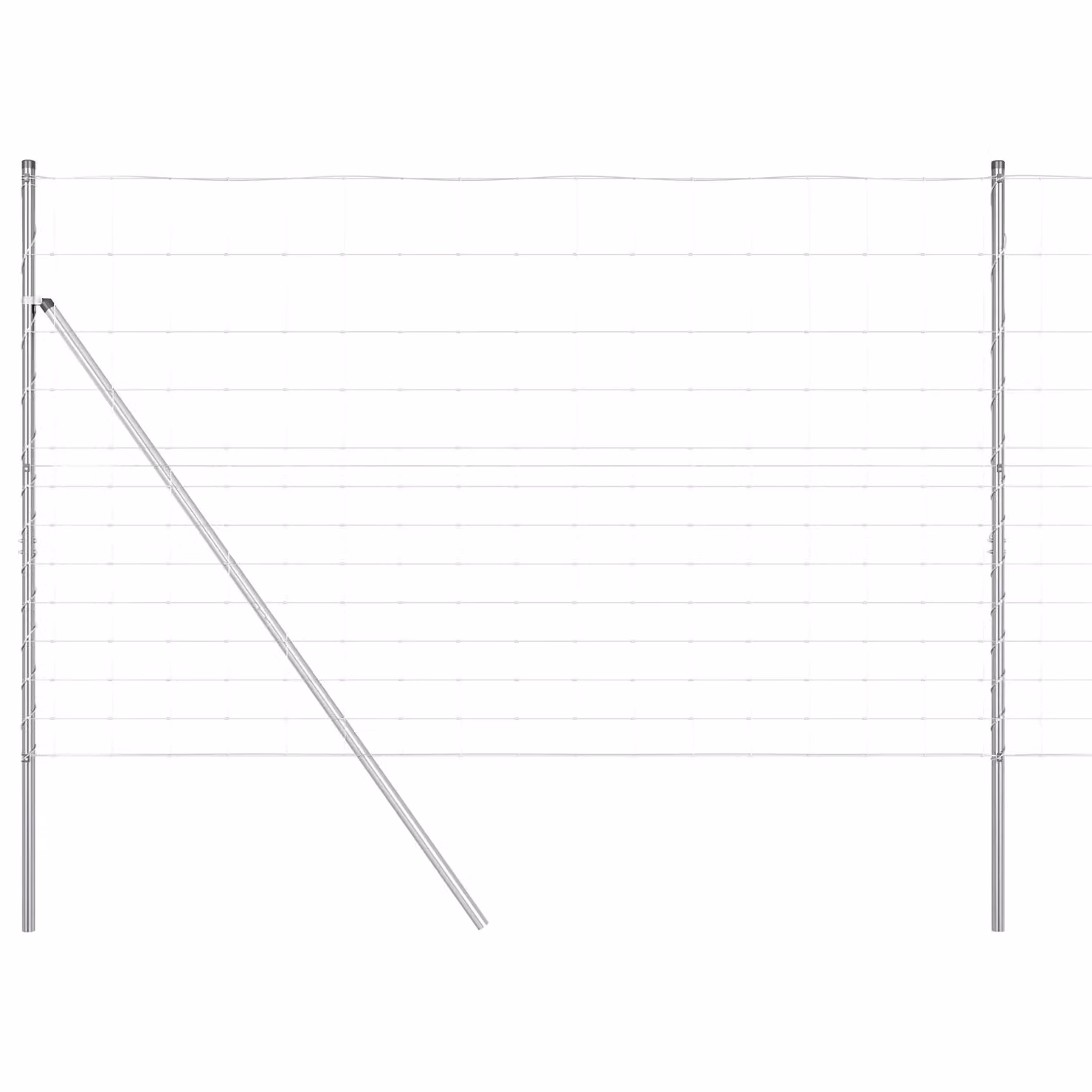 Berkfield Home Field Fence Galvanised Steel in Silver, H: 150 cm x W: 25 m – 2