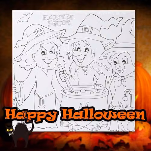 VFM e-Store Halloween Canvas Craft Accessory Witch in White, 25 cm – 6