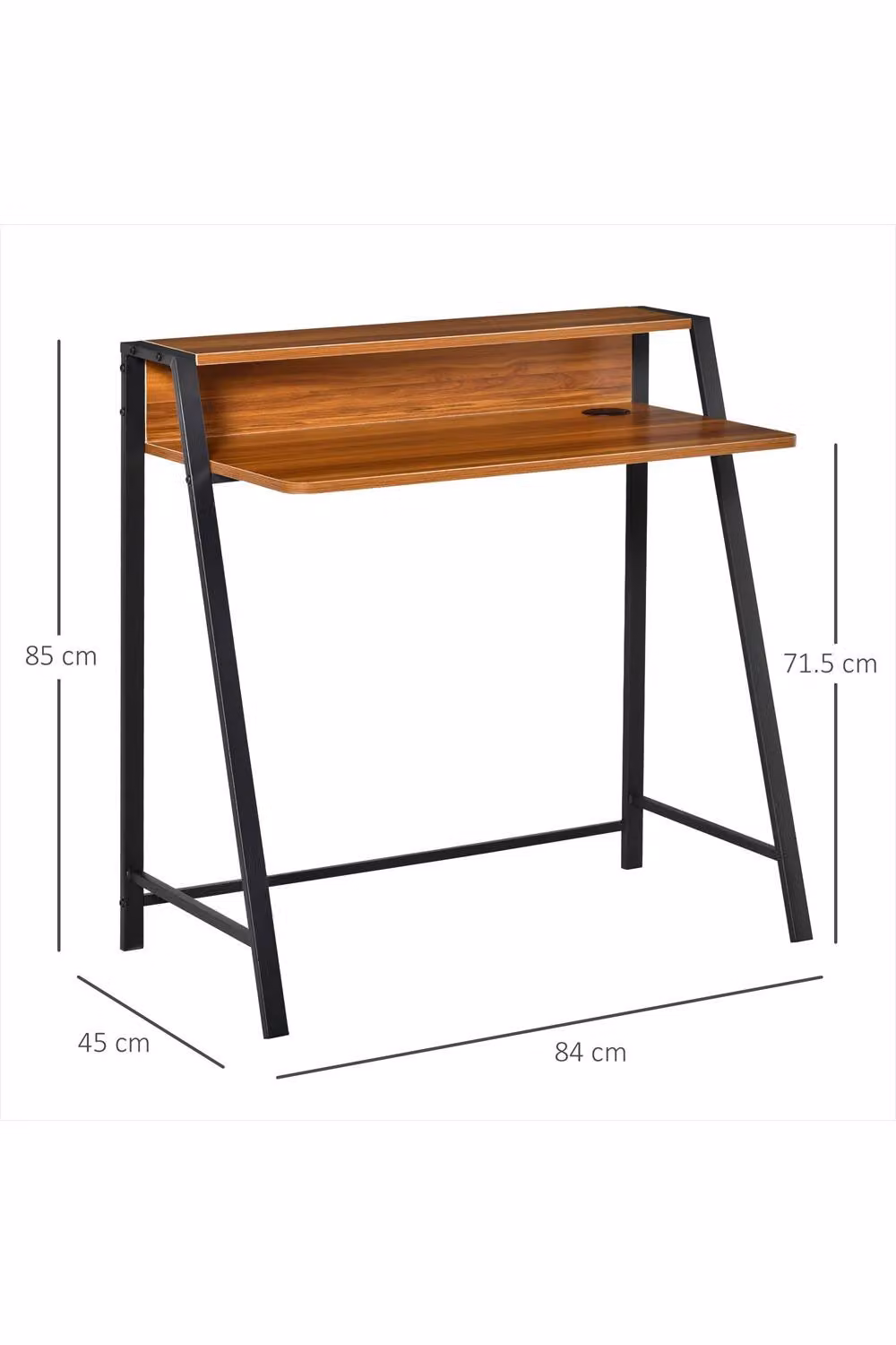 ERGOVEXA Writing Desk Computer Table and Laptop Workstation in Brown Walnut – 2