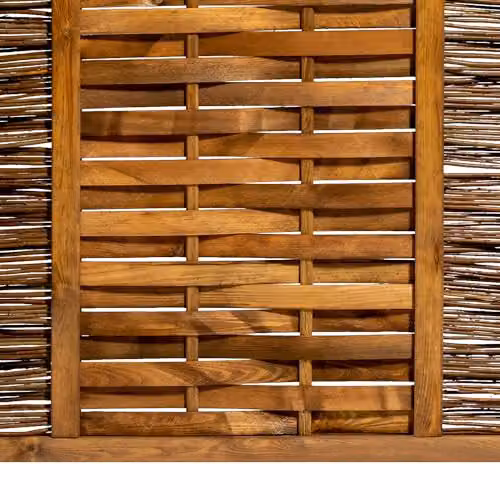 Primrose Premium Hand Woven Impregnated Willow Hurdle, Brown, W: 182 cm, H: 182 cm – 2
