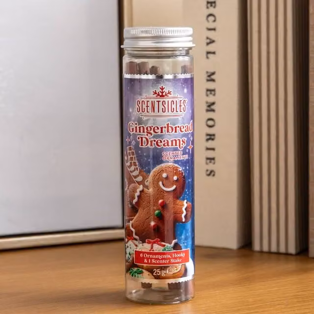 Samuel Alexander Gingerbread Dreams Scented Christmas Scentsicles with Hanging Hooks, 25g, Brown