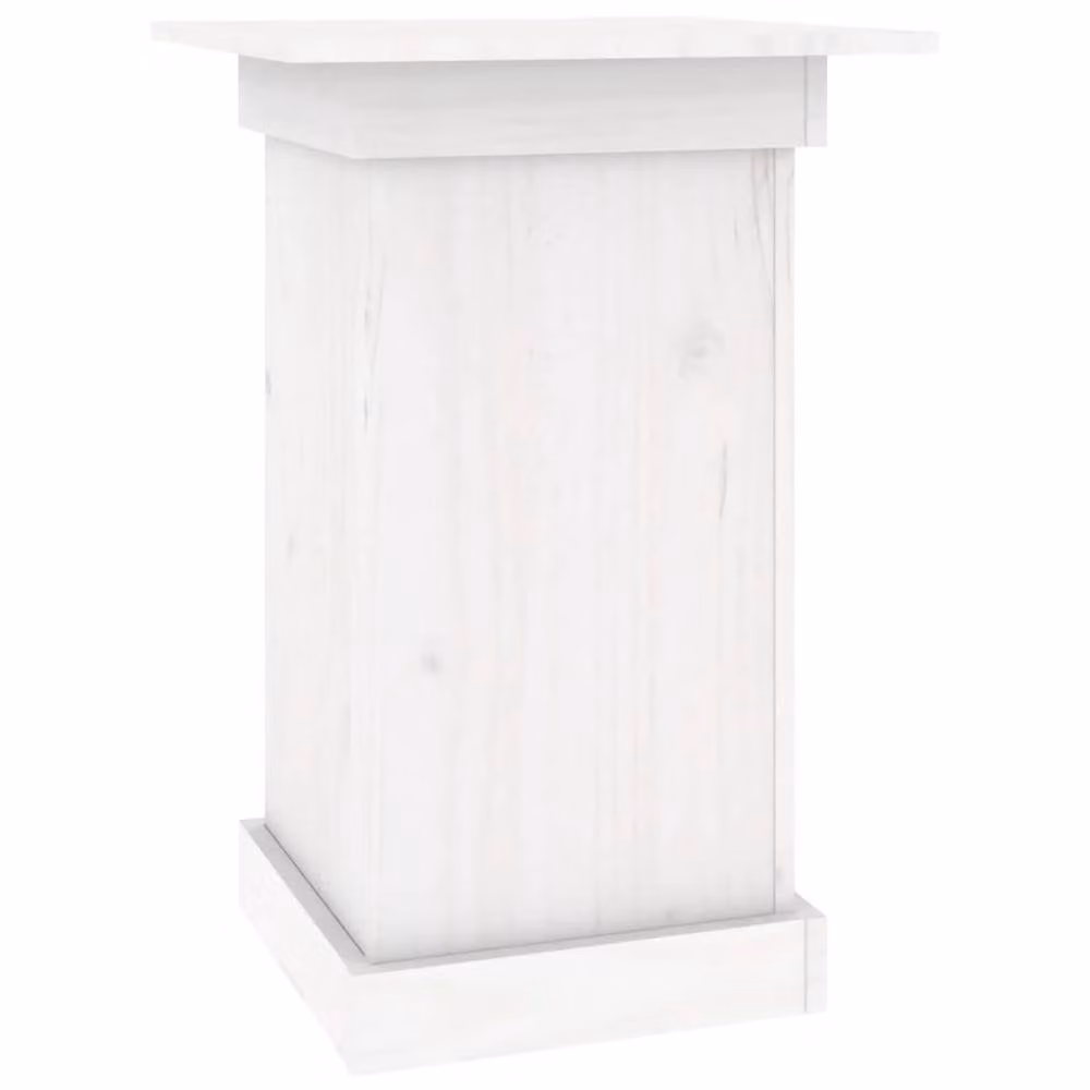 Berkfield Home Beautiful Flower Stand in White Solid Wood, W/D/H: 40 x 40 x 60 cm – 3