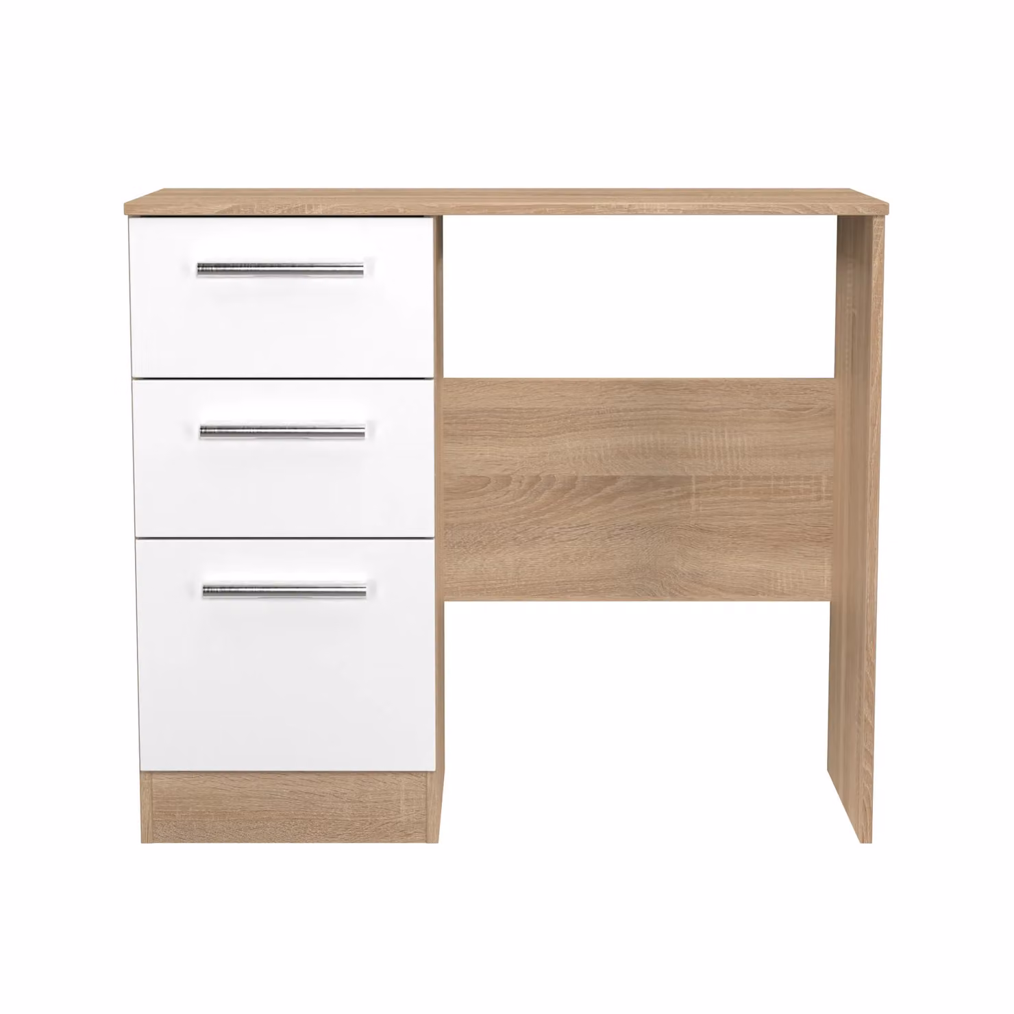 Ready Assembled 2 U Trent 3 Drawer Vanity in White and Multicolour – 2