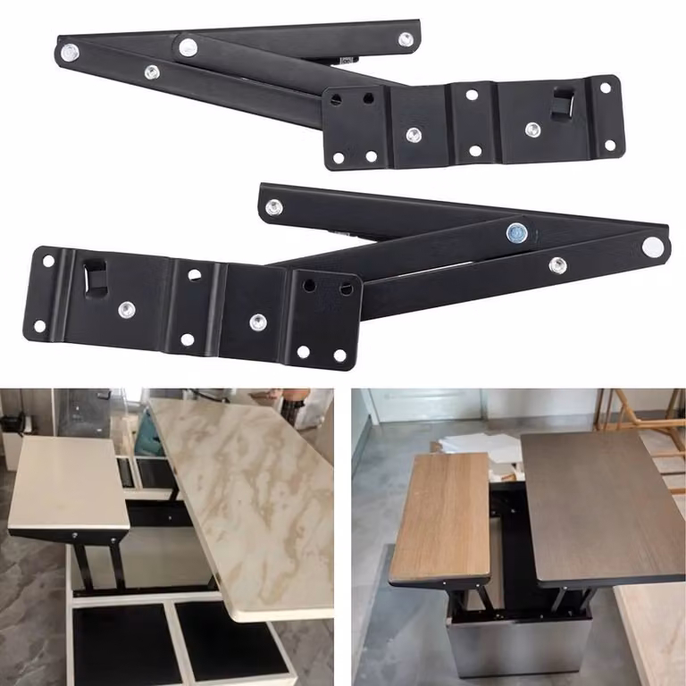 FLAVORA Heavy Duty Steel Hydraulic Hinges in Black, 2 Pack, W: 520 mm, H: 10000 mm