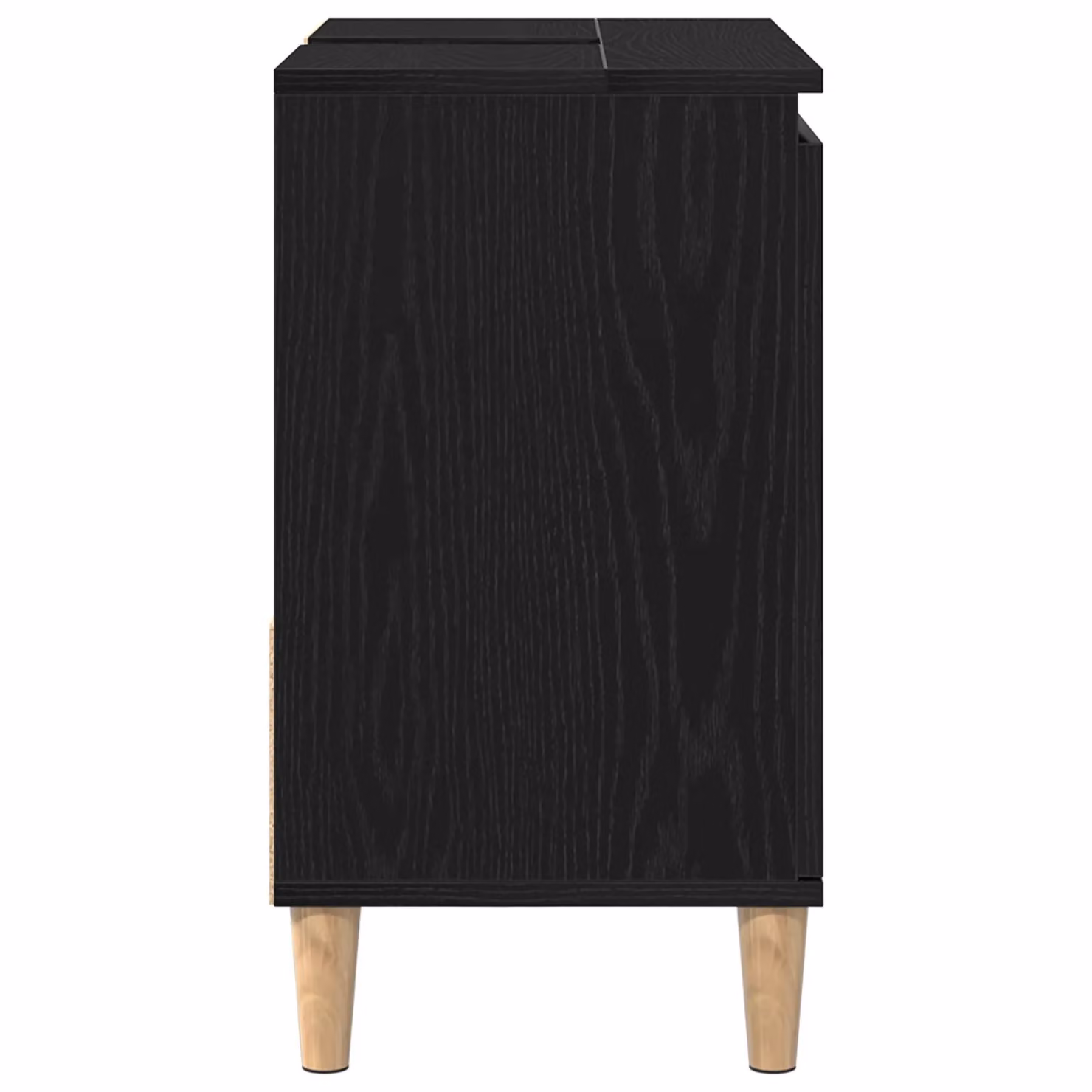 Berkfield Home Black Oak Sink Cabinet with Doors and Drawers, W/D/H: 65 x 33 x 60 cm – 5