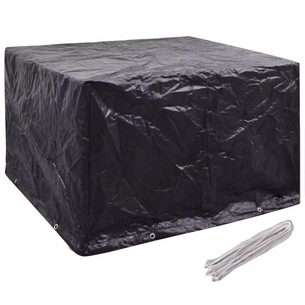 Berkfield Home Durable Garden Furniture Covers, 2 Pack, Black, W/D/H: 135 x 135 x 90 cm – 3
