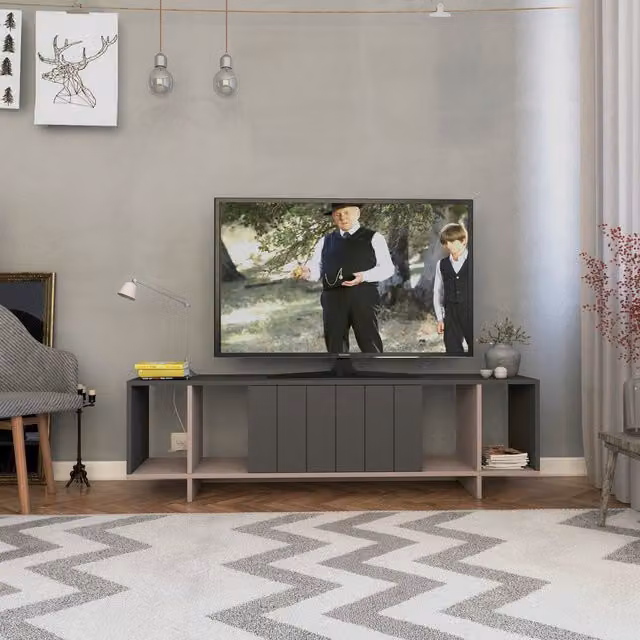 Zitano Modern Multimedia TV Unit in Mocha Grey