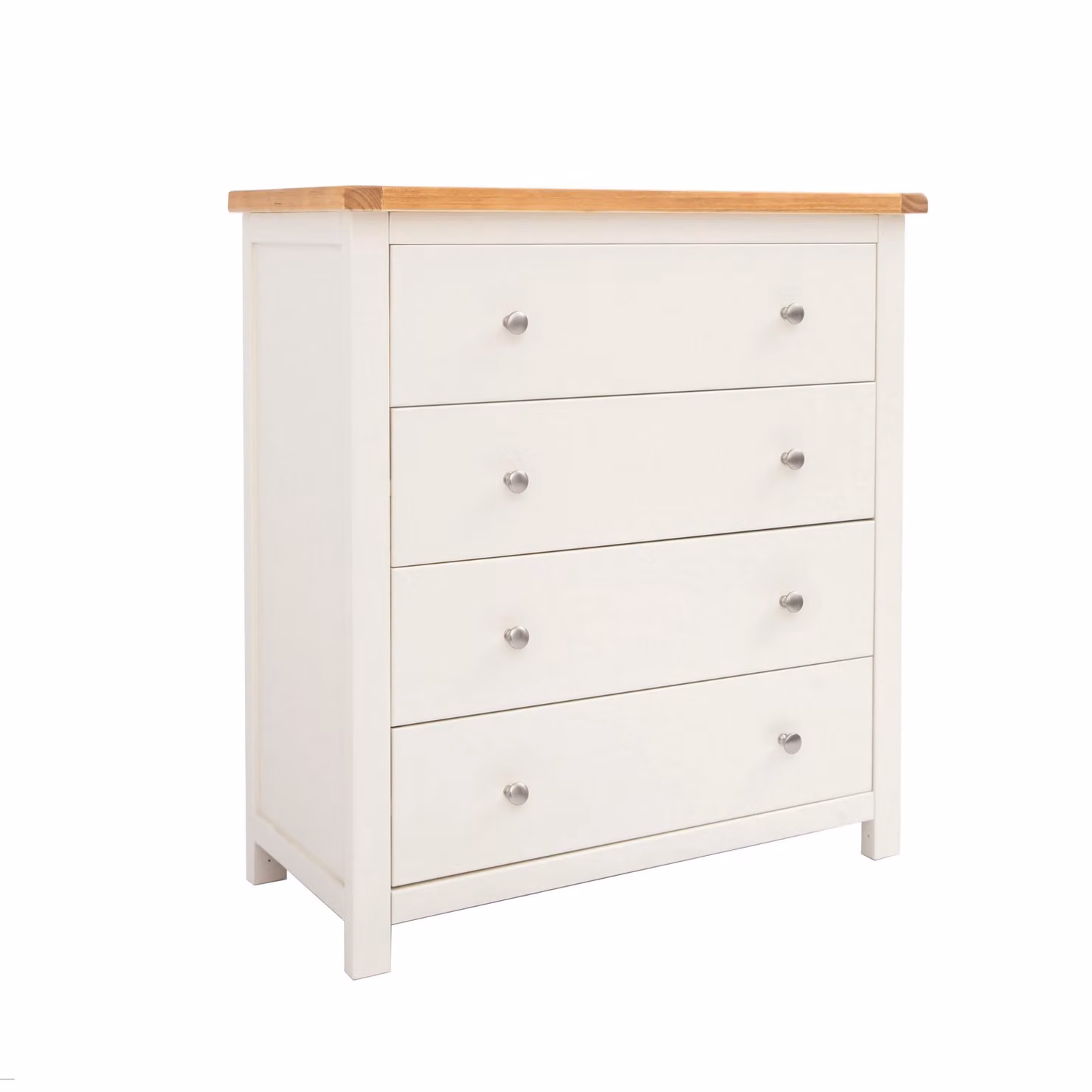 Cabinet Bits Maggiori 4 Drawer Chest of Drawers in Off-White with Chrome Knobs – 2