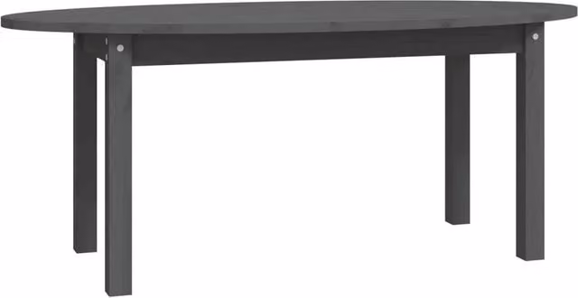 Berkfield Home Grey Rustic Solid Pine Drop Leaf Coffee Table W/D/H: 110 x 55 x 45 cm