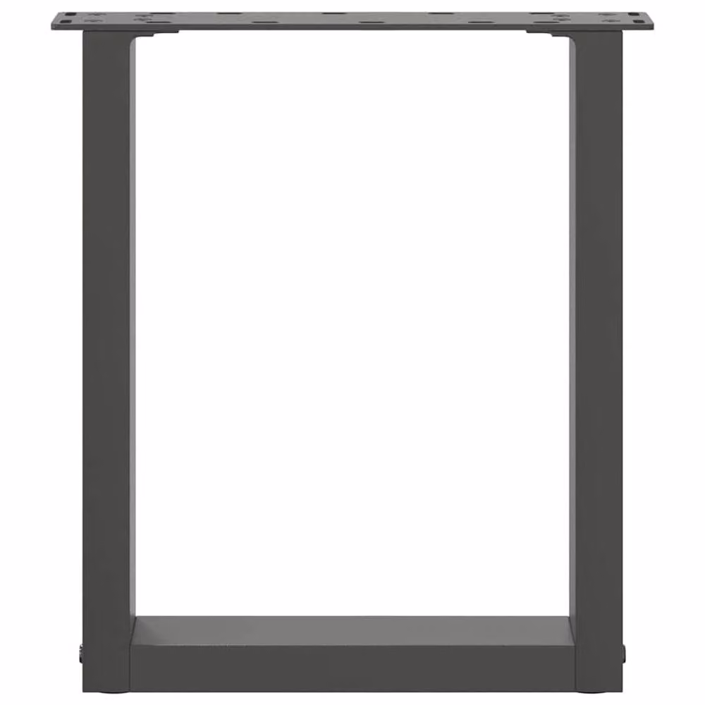 Berkfield Home U-Shaped Steel Coffee Table Legs, 2 Pieces, Anthracite and Black, H: 38 cm, W: 42.5 cm – 4