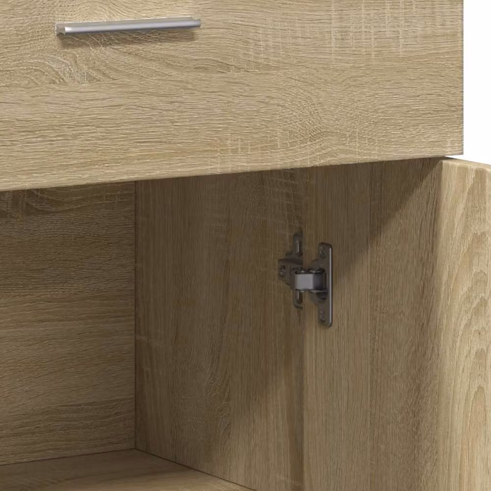 Berkfield Home Set of 2 Sonoma Oak Sideboards in Beige, W/D/H: 60 x 30 x 84 cm – 3