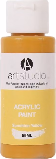 Art Studio Professional Acrylic Paint in Sunshine Yellow, 9.7 cm