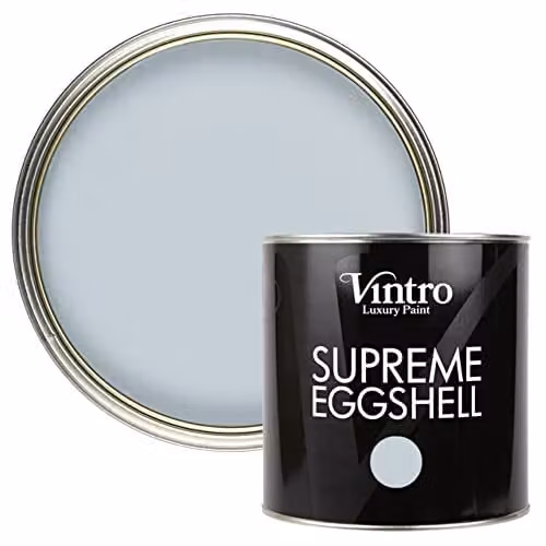 Vintro Aurora Blue/Grey Eggshell Paint for Walls, Wood and Trim, 2.5 Litres